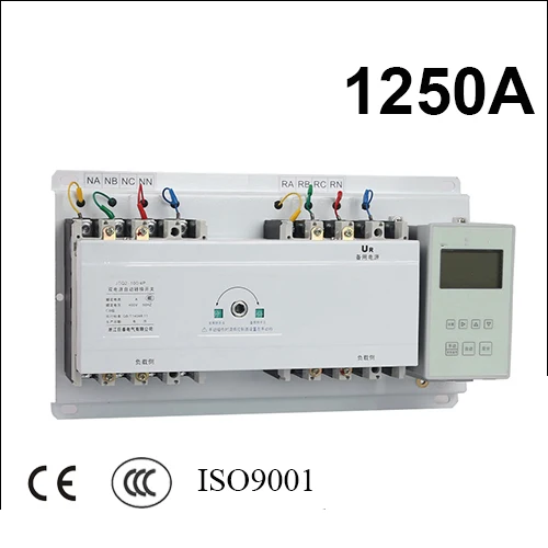 

ats 1250A 3 poles 3 phase automatic transfer switch with English controller