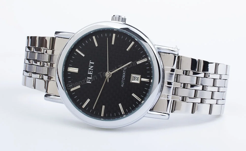 2015 Мужские часы из нержавеющей стали. Автоматическая дата автоподзавод. Модные