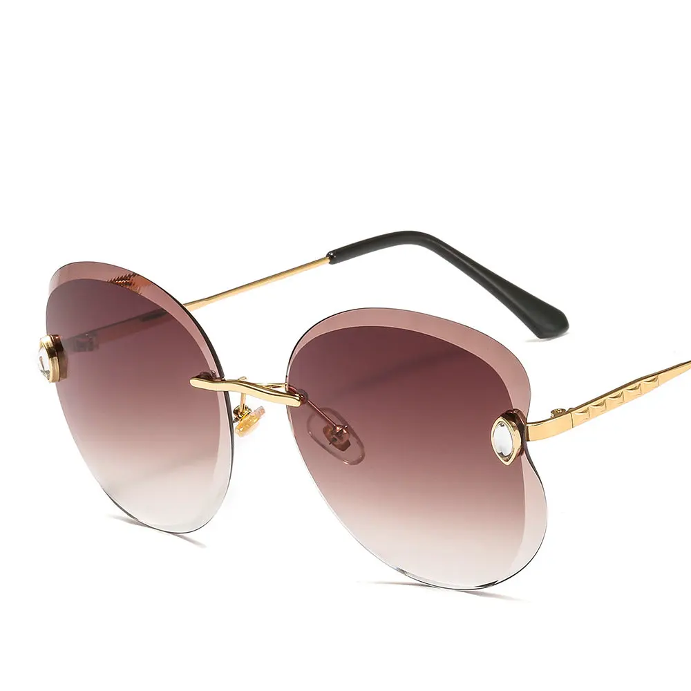 Солнцезащитные очки с жемчугом женские брендовые дизайнерские круглая