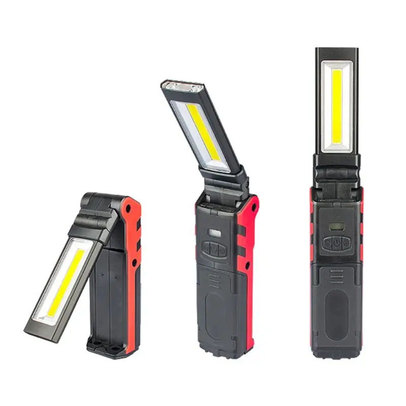Super Bright COB LED Working Light With Magnetic Base &amp Hook USB Rechargeable Dimmable Flashlight | Лампы и освещение