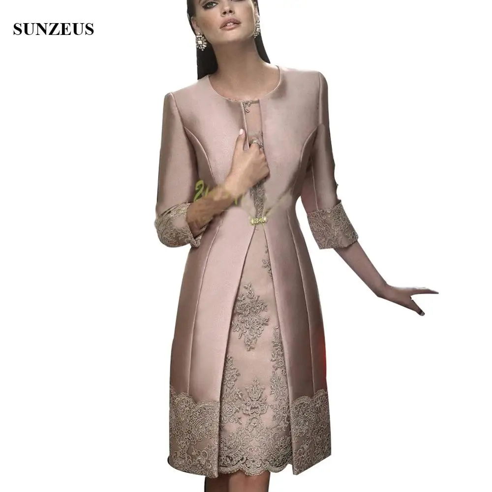 Модные платья для матери невесты атласное длинное пальто свадебное