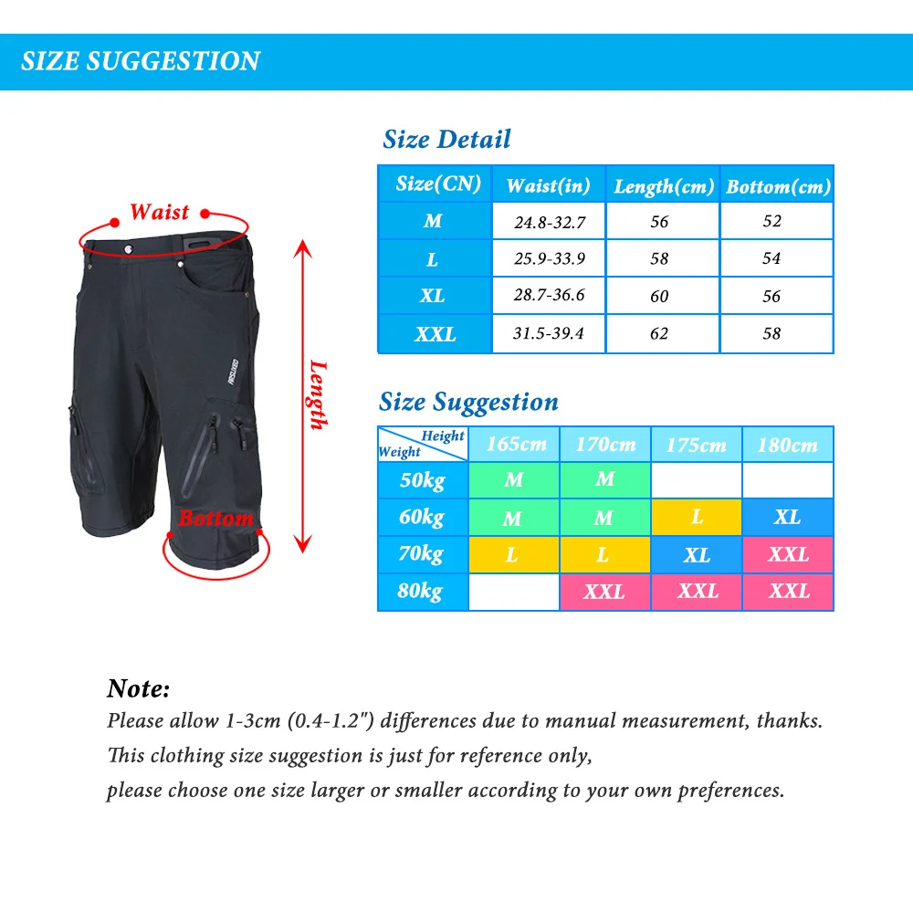 Мужские велосипедные шорты Lixada дышащая свободная одежда для горного велосипеда