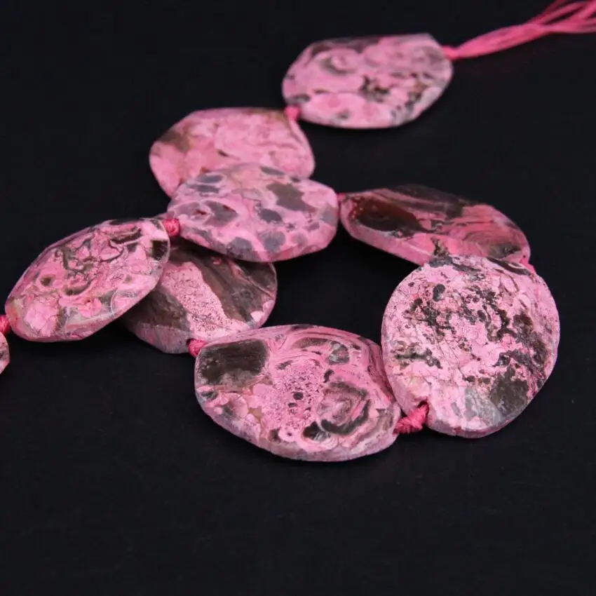 Бусины из натурального розового нефрита диаметром 15 5 дюйма большие размеры|loose