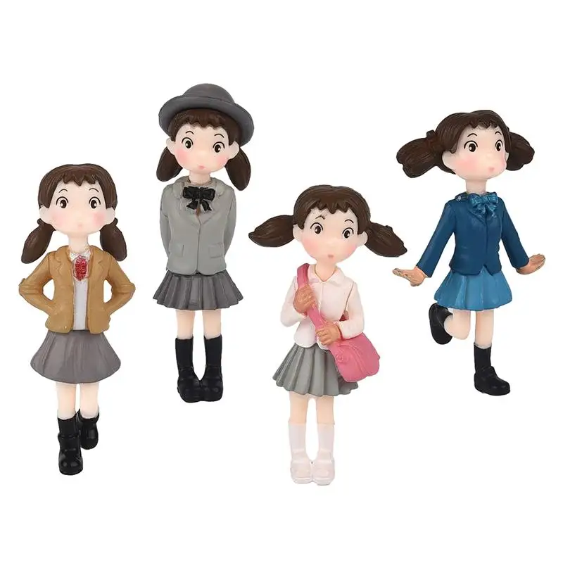 4 шт./компл. милый Хаяо миядзяки Сяомэй Смола ремесло Волшебные садовые фигурки