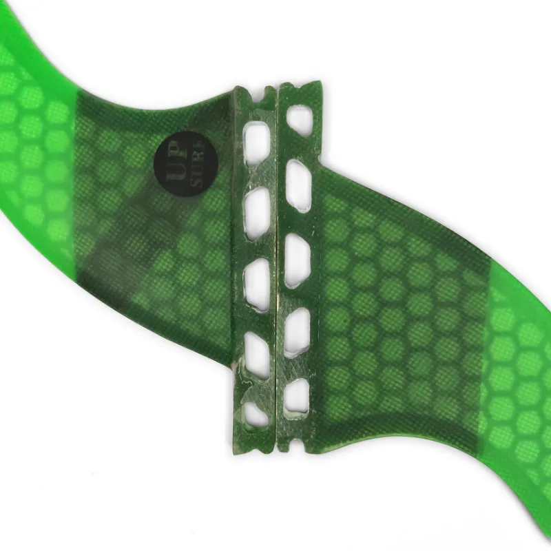 Tri quad fin set Future G5 + GL плавники для серфинга плавник зеленый с Сотами из