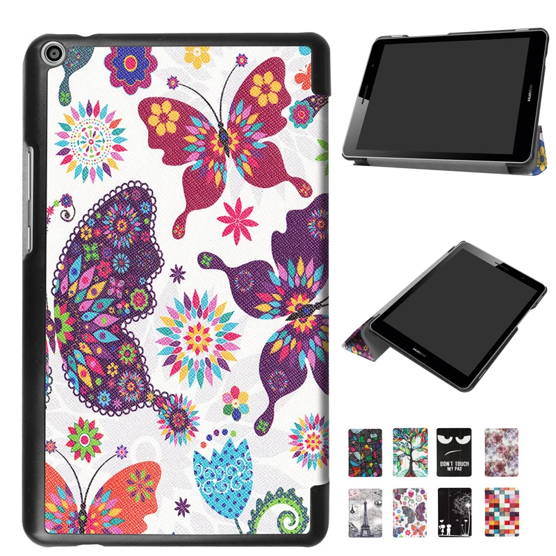 Чехол Funda для 2017 Huawei MediaPad T3 8 0 KOB L09 W09 чехол подставка из искусственной кожи Honor Play Pad