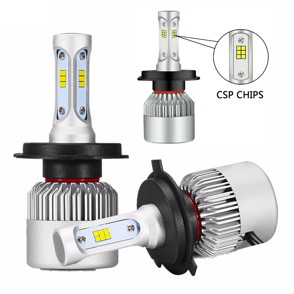 Muxall S2 Auto CSP CHIPS 72 Вт 8000LM/комплект H4 светодиодный автомобильный фонарь ближнего и
