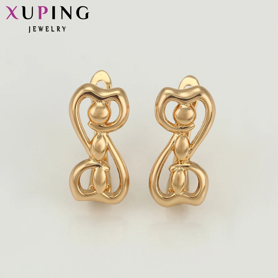 Модные серьги Xuping серьги-кольца с геометрическим дизайном для подарка