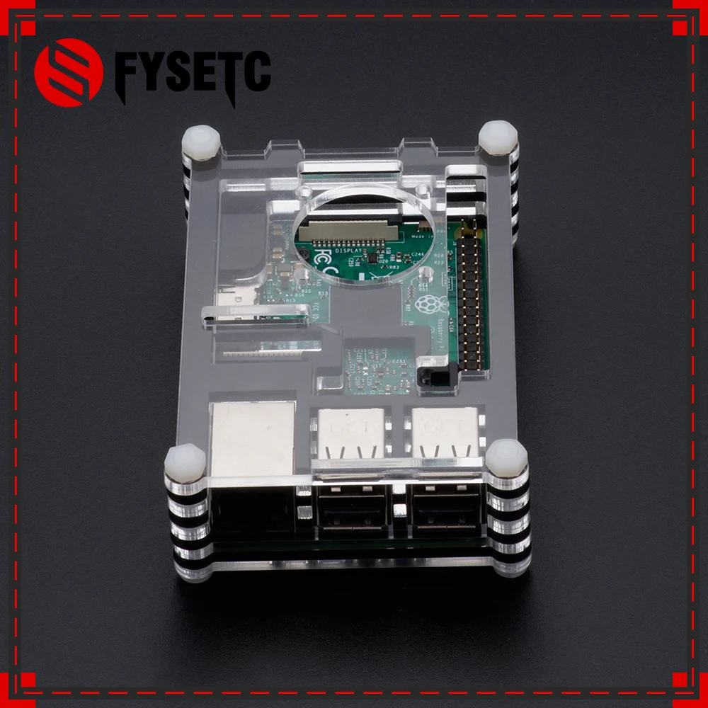 Горячая Распродажа Raspberry Pi 3B + Чехол 9 слоев цвет: черный синий красный зеленый