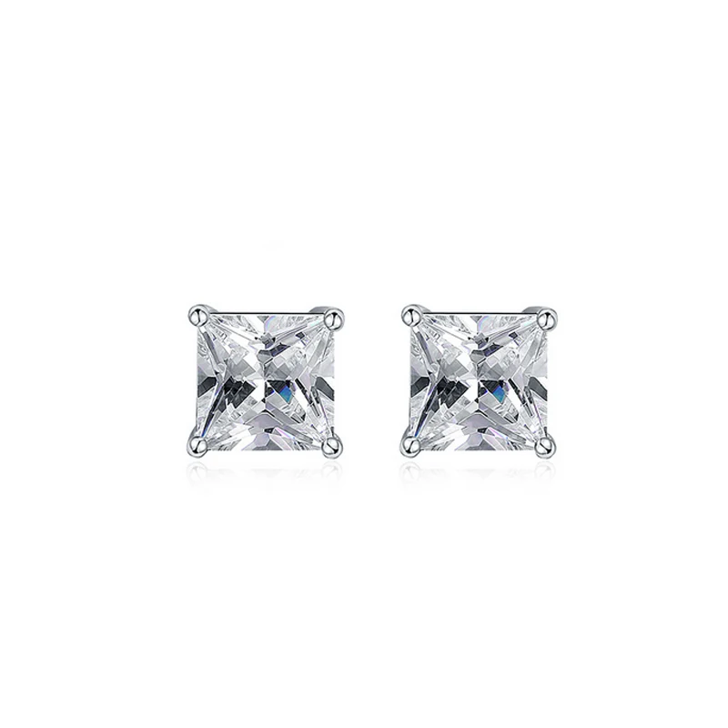1 пара женские квадратные серьги гвоздики с кристаллами|earrings fashion|fashion earringsearrings