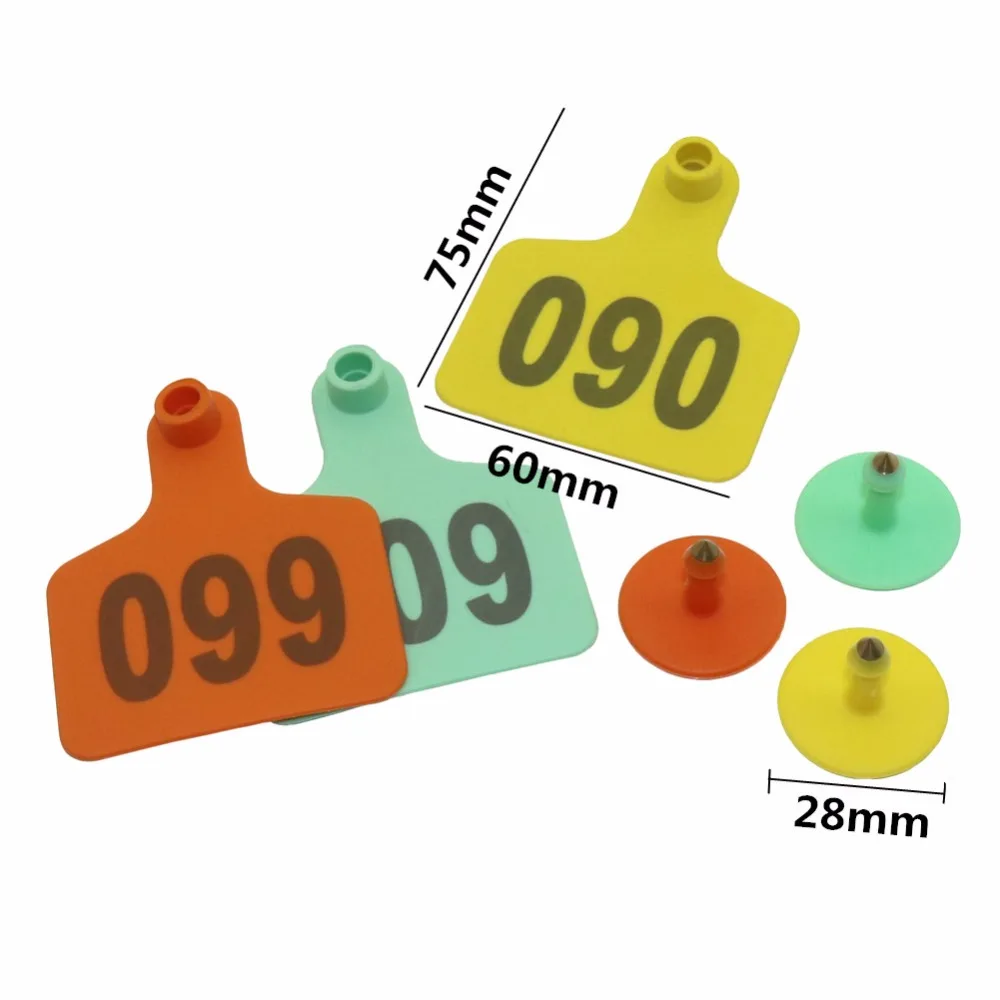 Ушная бирка для идентификации животных 100 шт. свиньи рогатый скот овцы Ослик