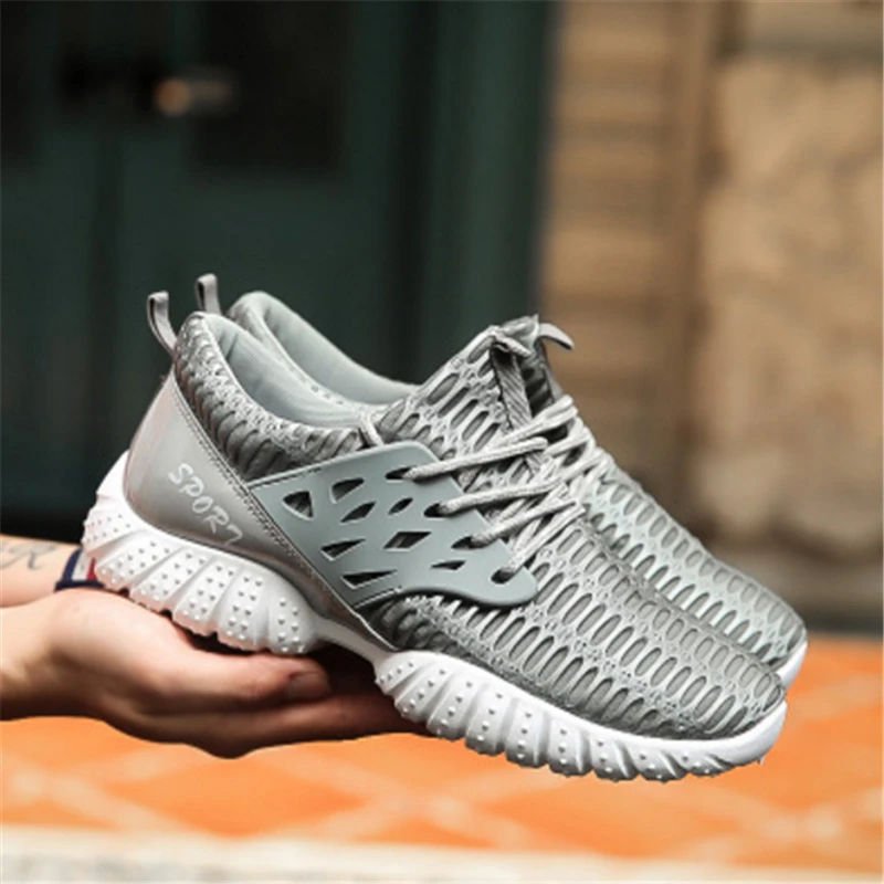Good quality Outdoor Men Sports shoes Summer Breathable Jogging Walking Trainers Running Shoes for Athletic Sneakers men | Спорт и