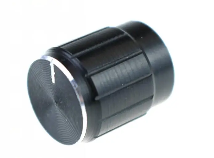 

5Pcs Black Metal 6mm Knurled Shaft Potentiometer Control Knobs