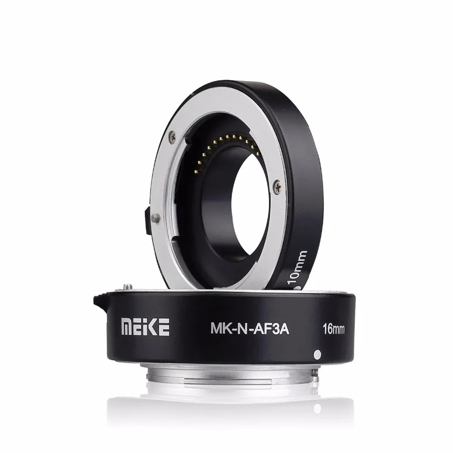 

Meike MK-N-AF3A Metal Mount Automatic AF Auto Focus Macro Extension Tube Ring for Nikon 1 S1 J3 V2 J2 AW1 Lens Adapter