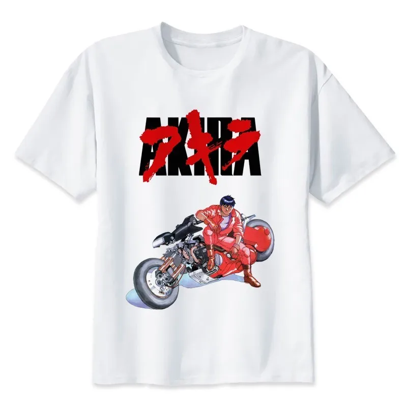Футболка с аниме Akira Synthwave футболка Японская футболка аниме летняя модная футболка Повседневная белая мужская футболка с принтом мужские футболки - Цвет: 388