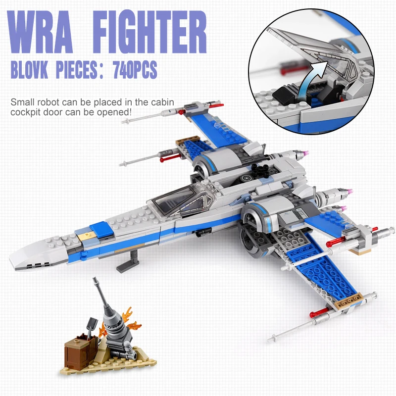 05004 первый заказ Poe's X Wing Fighter 05029 05145 Звездные строительные блоки детские игрушки