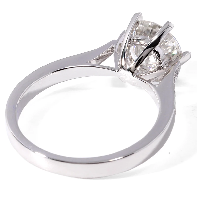 Пользовательские Ювелирные Изделия 2 Карат GH Цвета Круглой огранки Муассанит