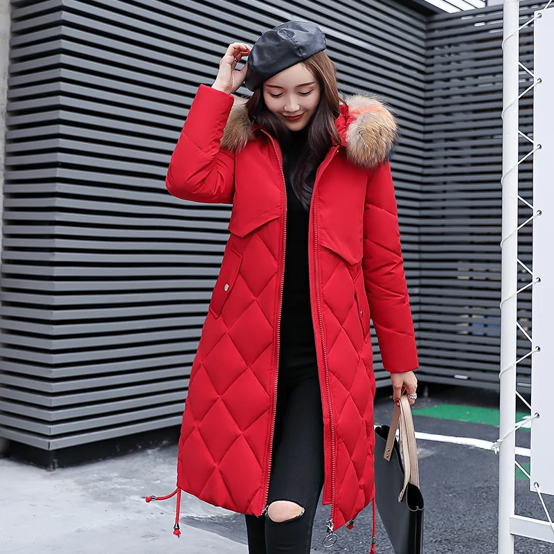 KUYOMENS Winter hot sale New Arrival Casual Warm women parkas mid-Long section Hooded Solid color Women cotton Jacket | Женская одежда