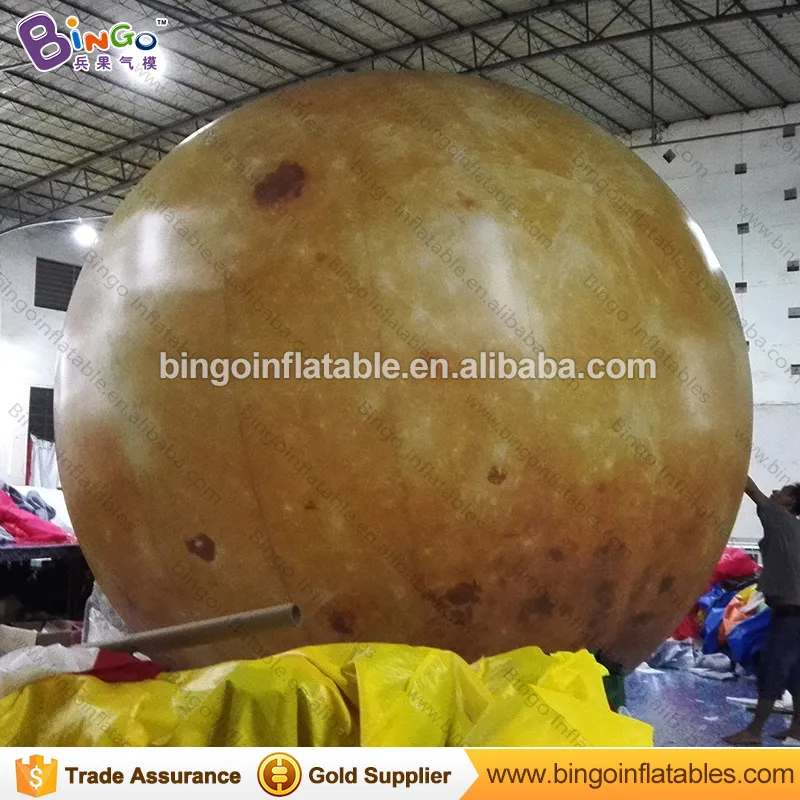 Светодиодное освещение 4 м надувная модель желтой Луны индивидуальный надувной