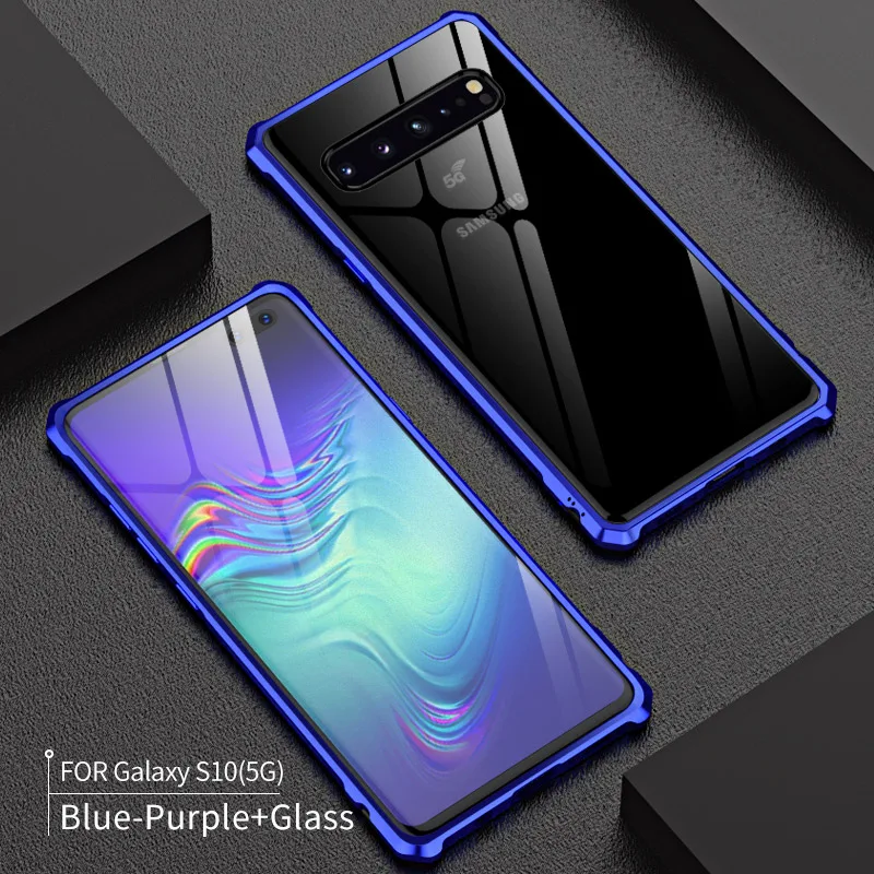 Для Samsung Galaxy S10 5G чехол S105G бампер металлическая алюминиевая рамка крышка со