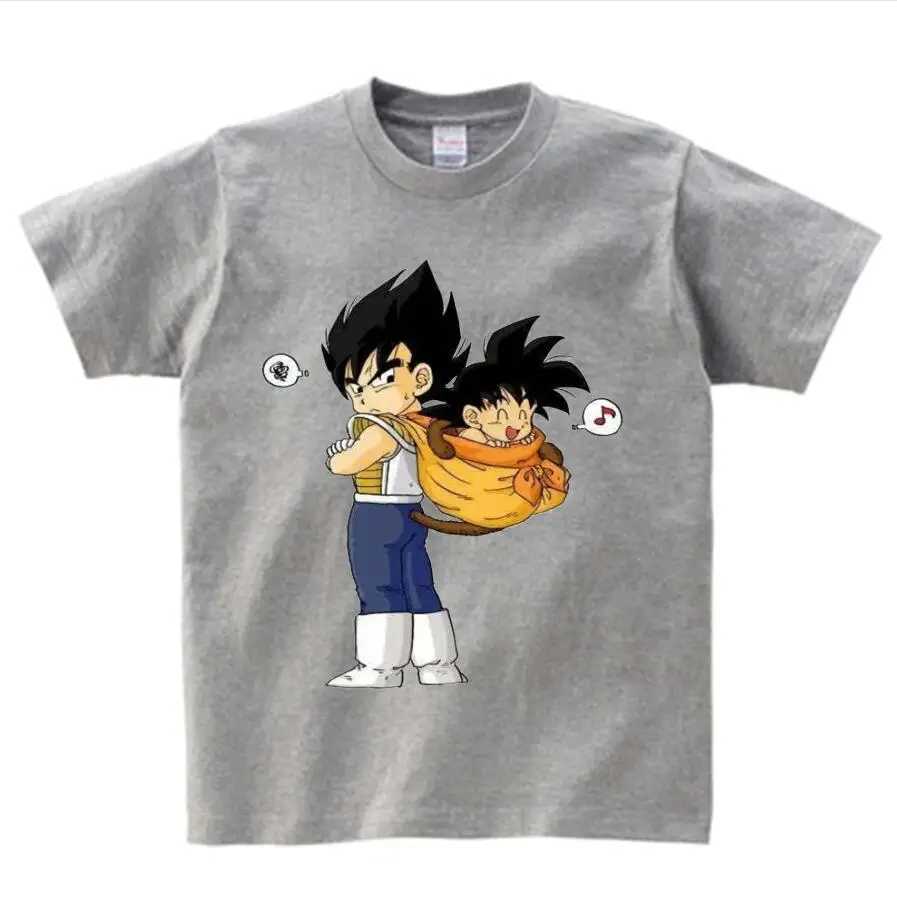 graw childreT-shirt Японские футболки с аниме рисунком для мальчиков, футболка с драконом и шариком кунг-фу, футболка для подростков, для больших детей, детские летние топы с короткими рукавами, N - Цвет: graw childreT-shirt