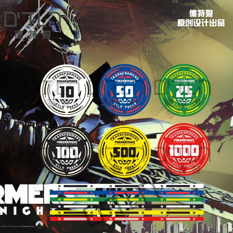 DTLN пользовательские трансформаторы рыцарь керамические чипы|Покерные фишки | |