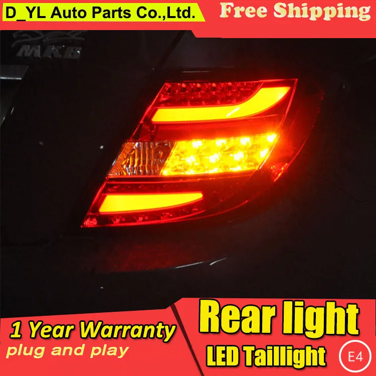 Car Styling Tail Lamp for W204 C180 C200 C260 LED Light 2007-10 New Altis Rear DRL+Brake+Park+Signal Stop | Автомобили и