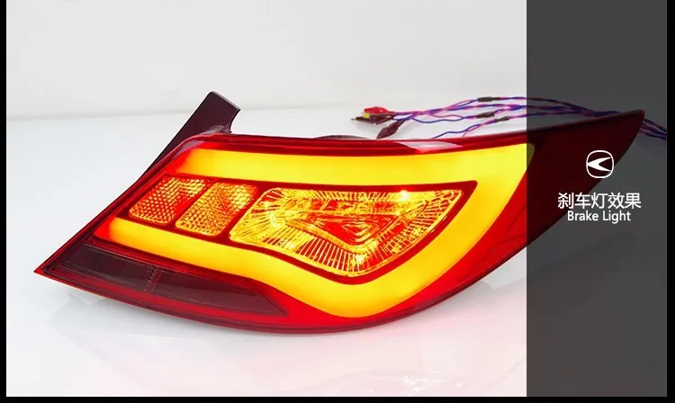 Автомобильный Стайлинг светодиодный задний фонарь для hyundai Accent задние фонари Solaris Verna задний фонарь DRL+ сигнал поворота+ тормоз+ Обратный Авто аксессуары