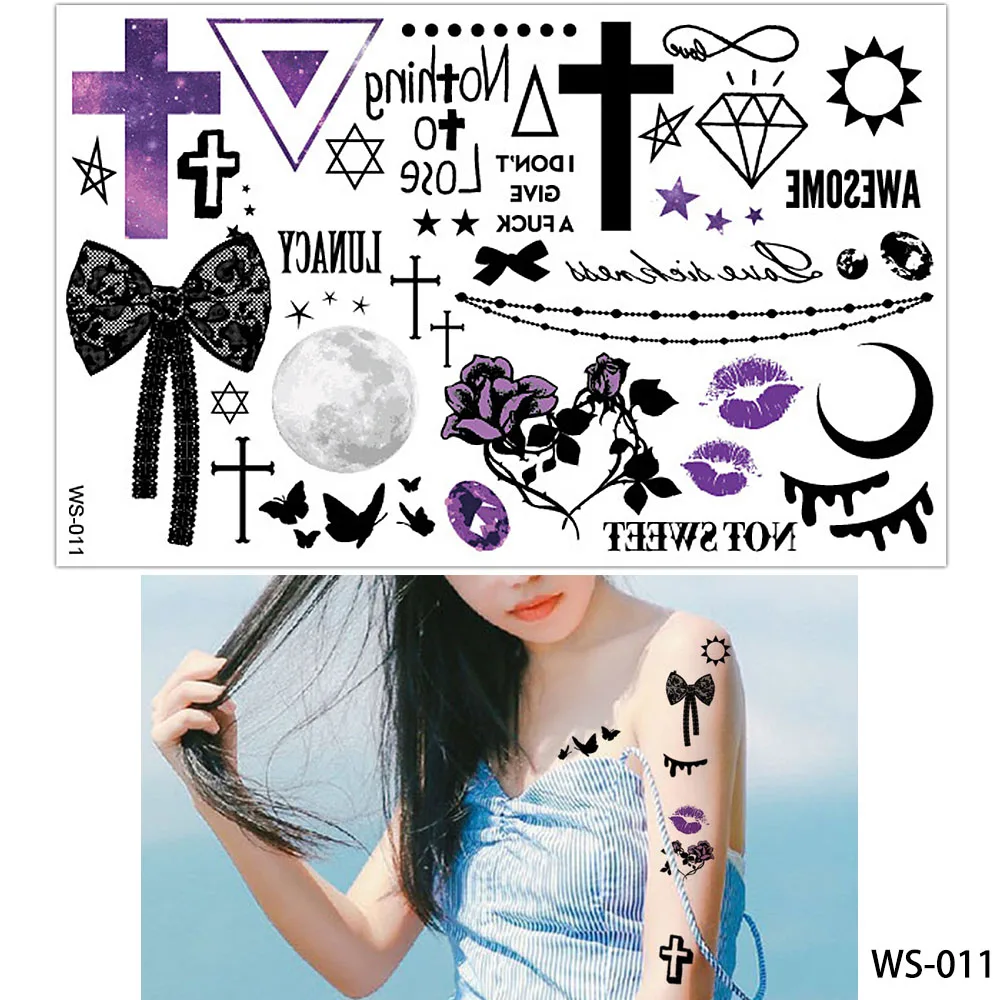 Яркие 4 вида конструкций 1 лист для Хэллоуина вечеринки татуировки в виде тыквы