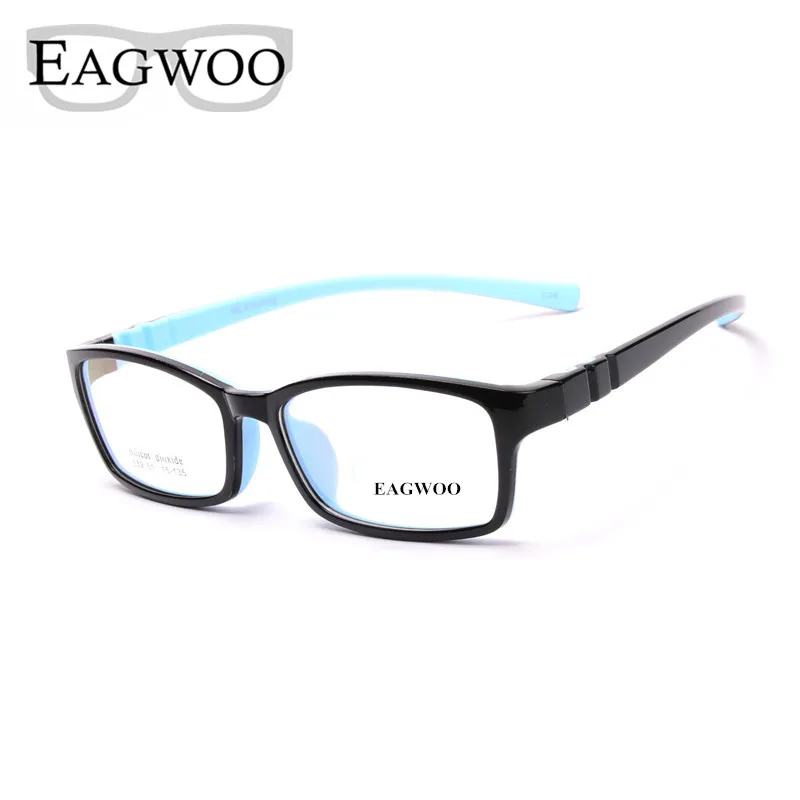 EAGWOO Мягкие силиконовые очки для детей, оптическая оправа, простая оптическая оправа для мальчиков и девочек, прозрачные очки 1552