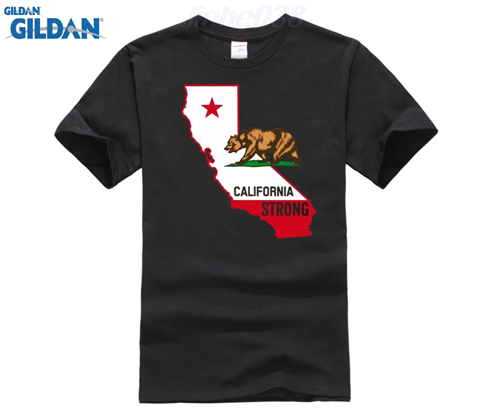 CALIFORNIA STRONG SHIRT Summer men's printed T-shirt | Мужская одежда
