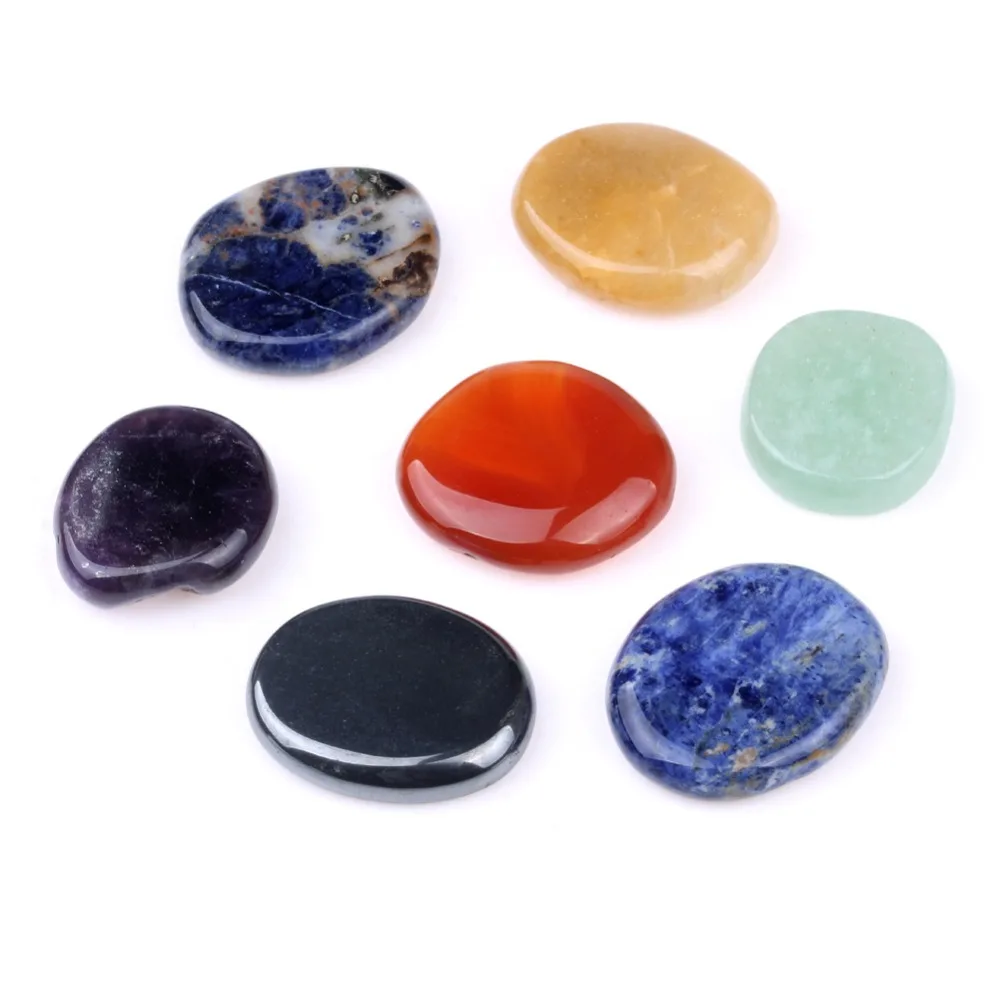 Набор из 7 предметов набор натурального кристалла и пальмового камня для лечения