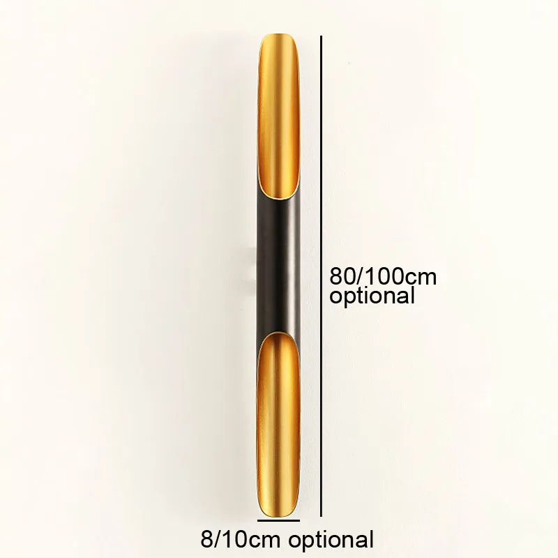 Современные светодиодные настенные бра лампы алюминиевые золотые светильники