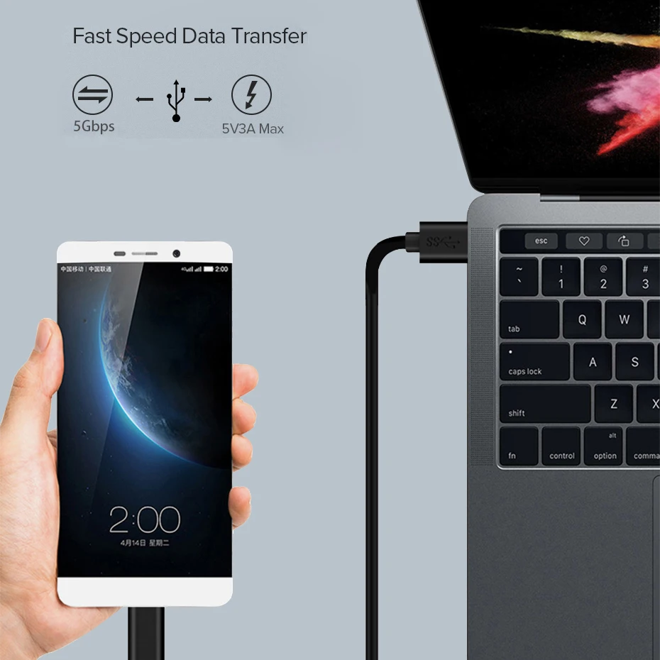 Кабель для зарядки и передачи данных 3 А USB 0 Тип C Samsung Note 9 8 S9 One plus 6 5t 5 зарядное