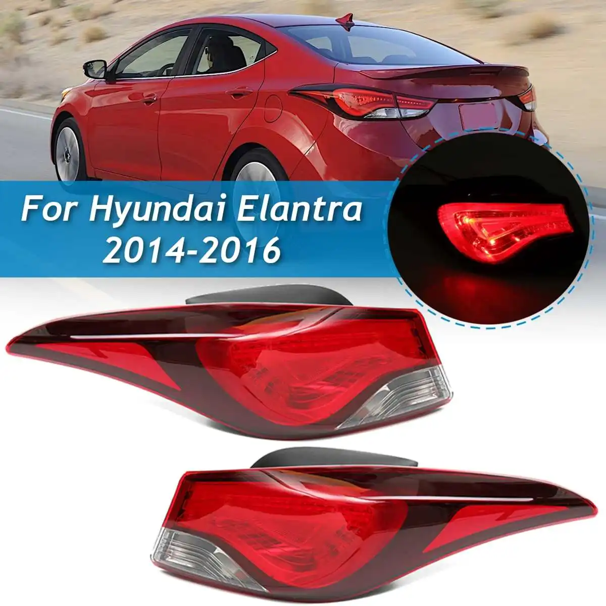 Задний светильник с ламповым жгутом для hyundai Elantra/GT/пара левый правый боковой тормоз задний автомобильный Стайлинг