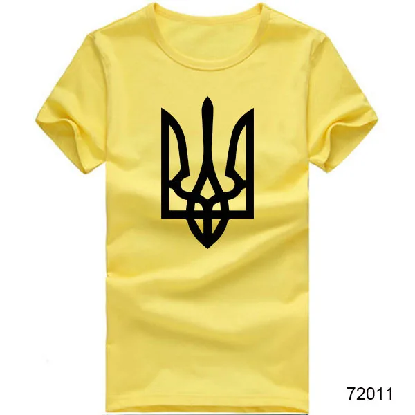 Мужская хлопковая футболка с круглым вырезом Tryzub Повседневная коротким рукавом