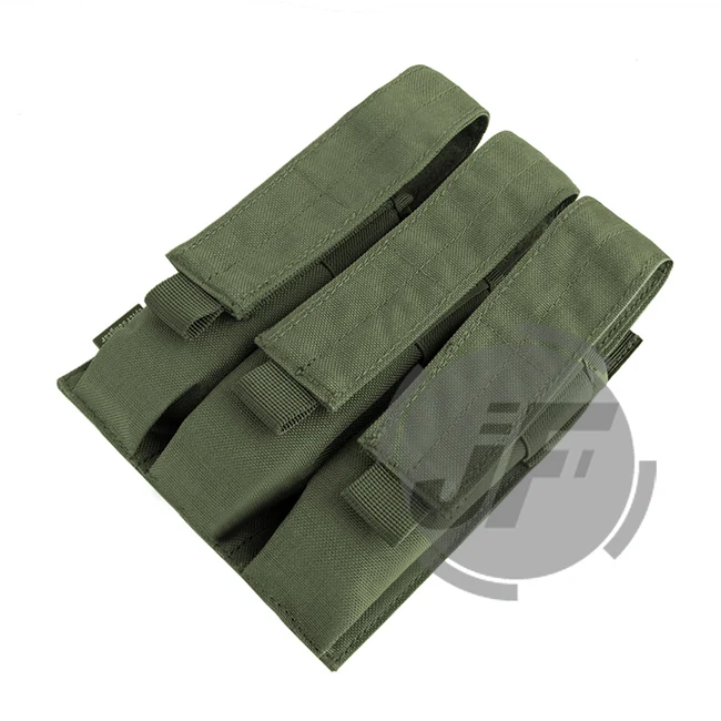 OD Emerson тактический MOLLE EmersonGear охотничий быстрый доступ тройной SMG Журнал Mag Чехол держатель сумка для MP5/MP7/KRISS - Цвет: OD
