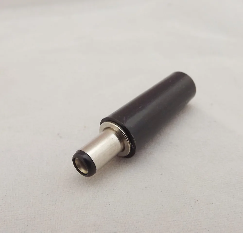 

5pcs 5.5mm x 2.1mm DC Power Cable Male Plug Connector Adapter Soldering Plastic Black