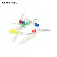 10pcslot 3mm led diode kit mixed color red green yellow blue white