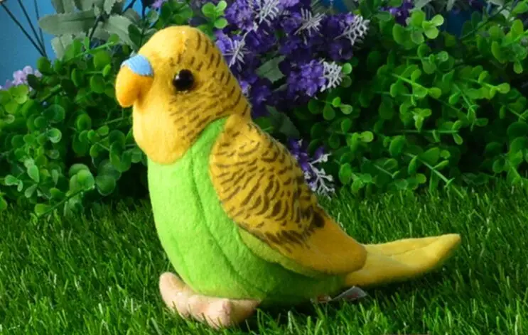 

small cute plush parrot toy lovely green&yellow bird doll gift about 12cm 2633