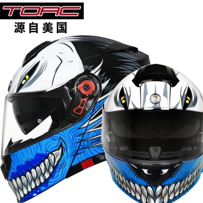 1шт TORC DOT двойной козырек флип до полного лица модульный Capacete Casque шлем с сертификатом ECE Мотокросс мотоциклетный шлем - Цвет: 1