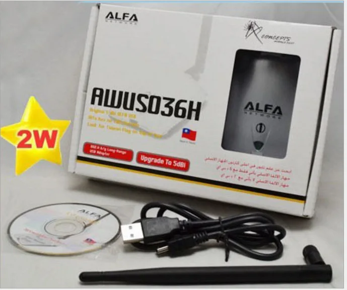 Новое обновление ALFA AWUS036NH сетевой Ralink 3070 2000MW беспроводной WiFi USB адаптер с 5dbi anenna 1