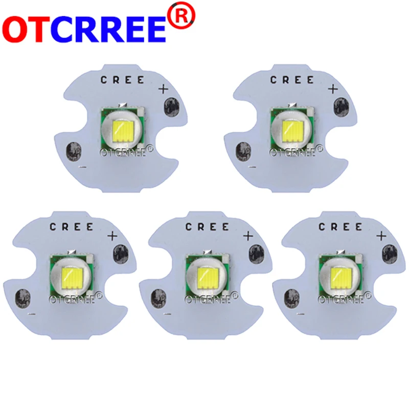 2 шт. 5 шт. 10 шт. CREE XML XM-L T6 светодиодный U2 10 Вт белый теплый белый высокой мощности Светодиодный излучатель диод с 12 мм 14 мм 16 мм 20 мм PCB для DIY