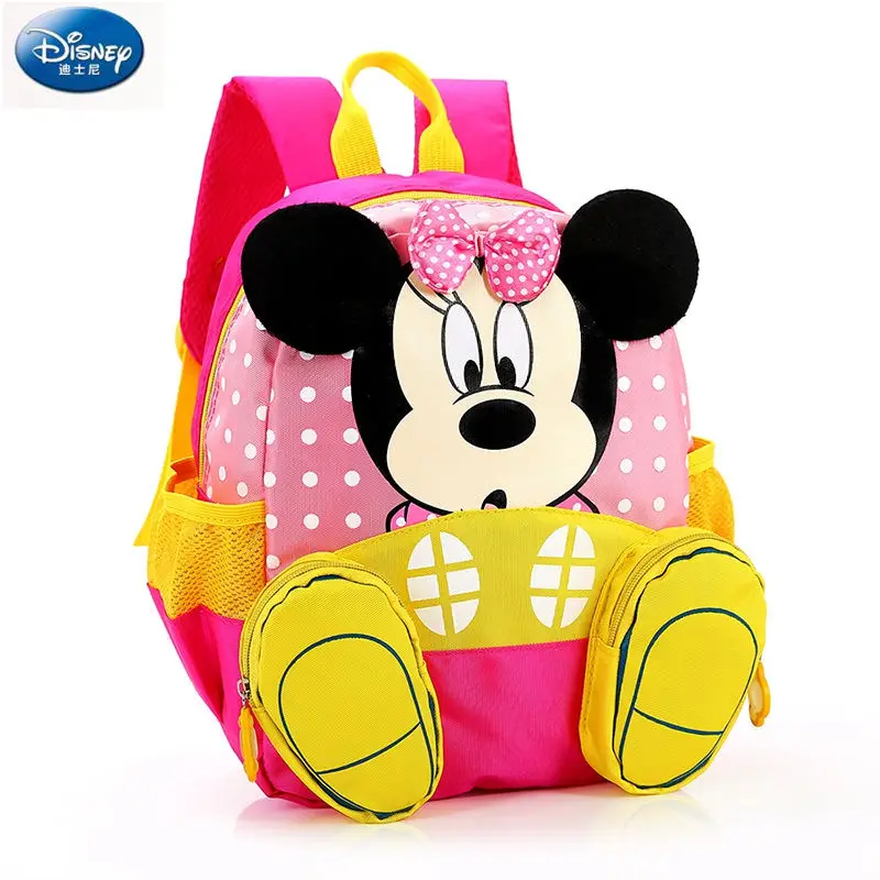 Детский рюкзак Disney милый школьный ранец с героями мультфильмов Минни Микки Маус