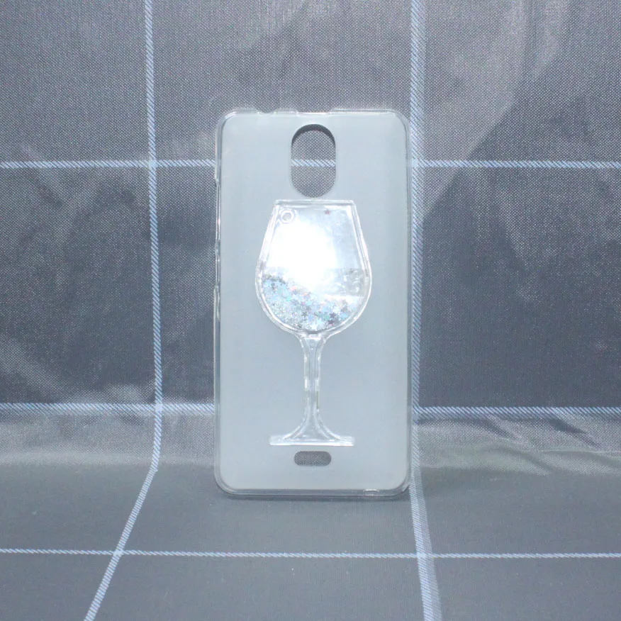 Red Wine Cup Dynamic Liquid Bling Glitter Quicksand Moving Star Cover For Wiko Kenny 5.0 inch 3D Phone Case Capa | Мобильные