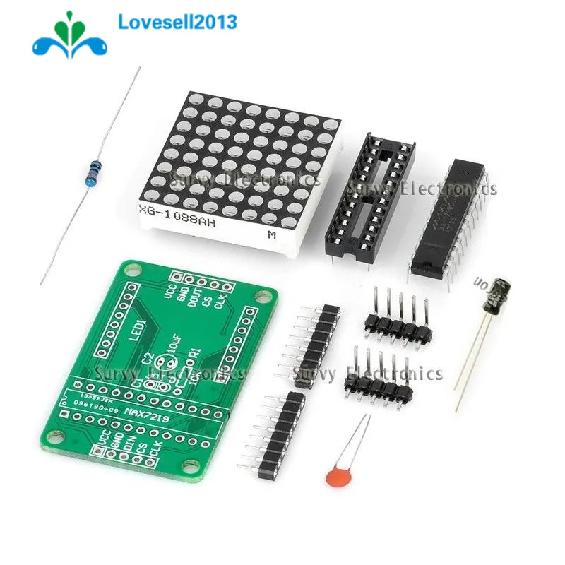 Красный MAX7219 матричный модуль MCU Модуль управления дисплеем DIY комплект для Arduino |
