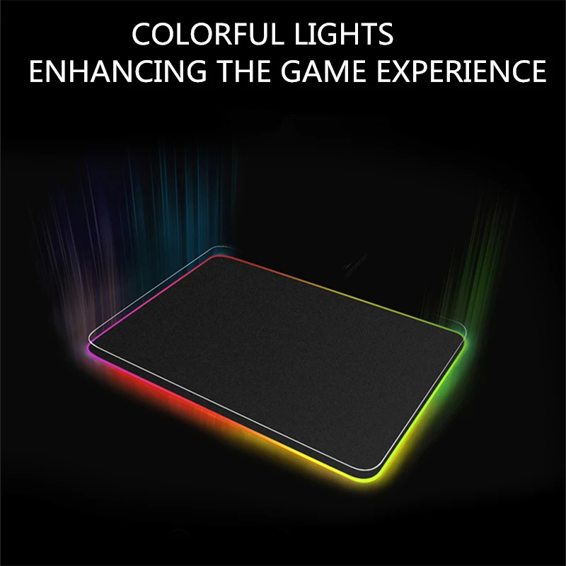 

Gaming Mouse Pad RGB Oversized Glowing LED Extended Illuminated Keyboard Thicken Colorful For PC Computer Laptop Blanket Mat