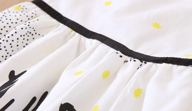 Chaffare Summer Girls Dress Cotton 2018 Cartoon Animal Print Baby Dresses Casual Children Costumes Fashion Kids Clothes for Girl | Детская