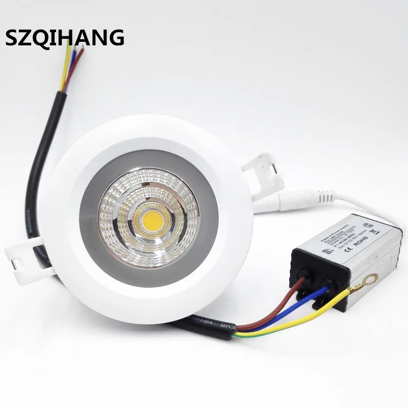 10 Вт 12 15 20 IP65 Водонепроницаемый COB потолочный светильник для ванной комнаты или