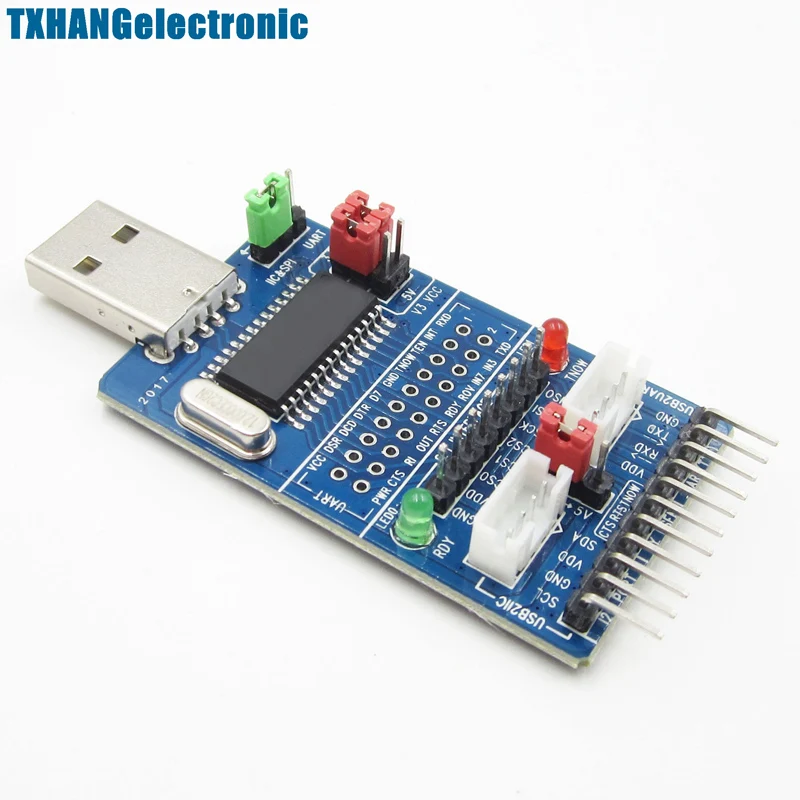 Все в 1 Многофункциональный USB для SPI/I2C/IIC/UART/TTL/ISP последовательный адаптер|usb in|usb to